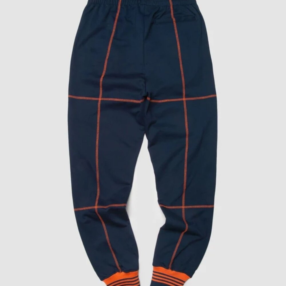 AACA Joggers w/ Color Contrast Stitch 90s Hip Hop Sweatpants Multicolor - Picture 2 of 8